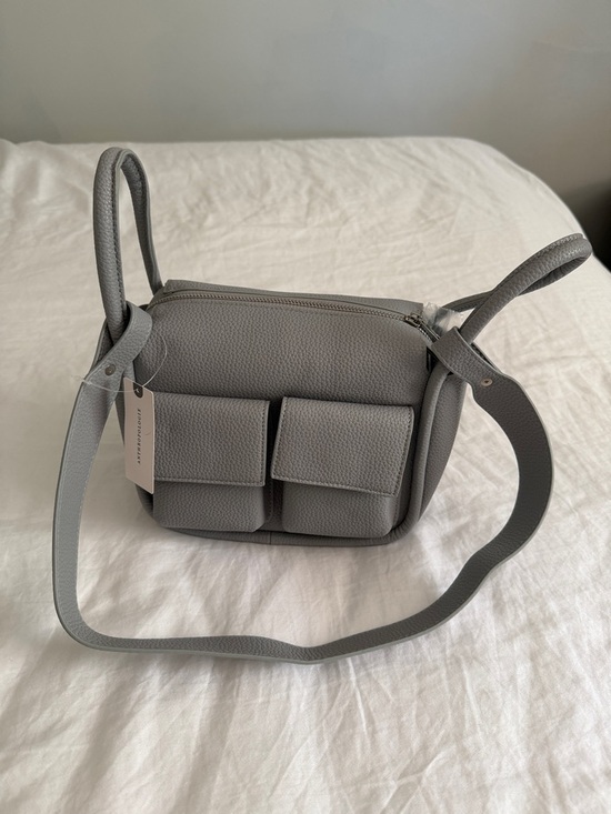 Anthropologie Handbags - Anthropologie Gray Women's Crossbody Bag with Front Pockets